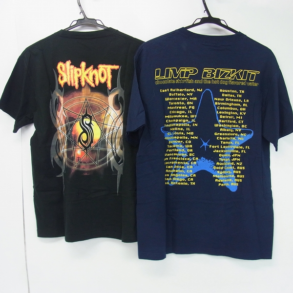 実際に弊社で買取させて頂いたSlipknot スリップノット/Limp Bizkit リンプ・ビズキット バンドTシャツ 計2点セットの画像 1枚目