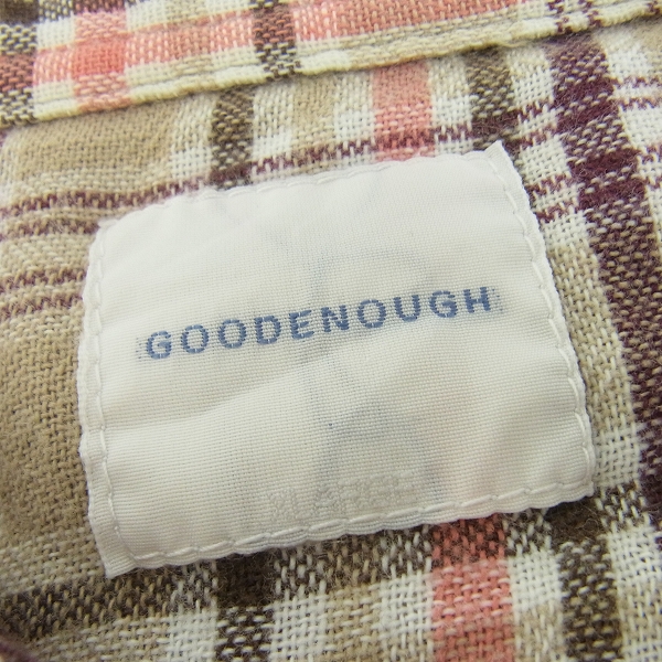 実際に弊社で買取させて頂いたGOODENOUGH/グッドイナフ チェックシャツの画像 2枚目