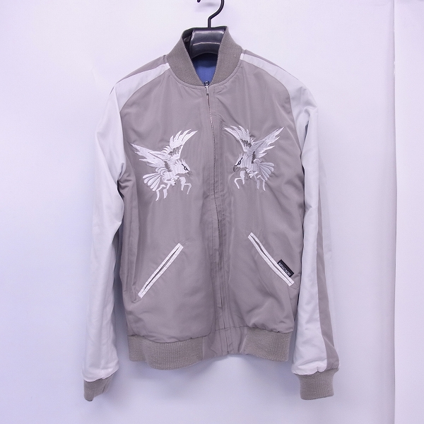 実際に弊社で買取させて頂いたBUFFALO BOBS/バッファローボブズ リバーシブル 鷹刺繍 スカジャン/2の画像 2枚目