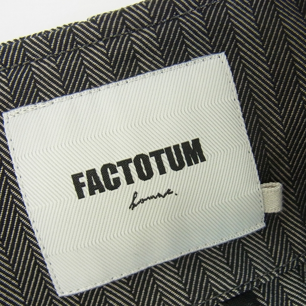 実際に弊社で買取させて頂いたFACTOTUM/ファクトタム ストライプ 1Bノーカラージャケット/46の画像 2枚目
