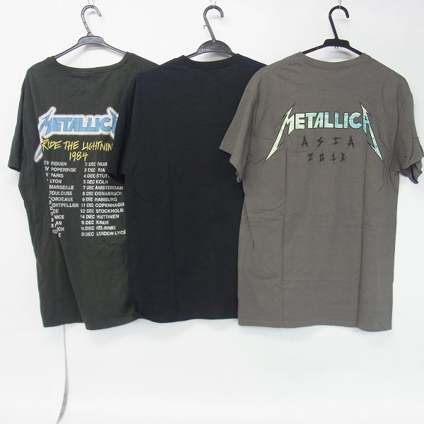 実際に弊社で買取させて頂いたMETALLICA/メタリカ ASIA 2013/RIDE THE LIGHTNING 1984 バンドTシャツ 計3点セットの画像 1枚目