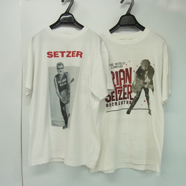 実際に弊社で買取させて頂いたBRIAN SETZER/ブライアンセッツァー バンドTシャツ 計2点セット