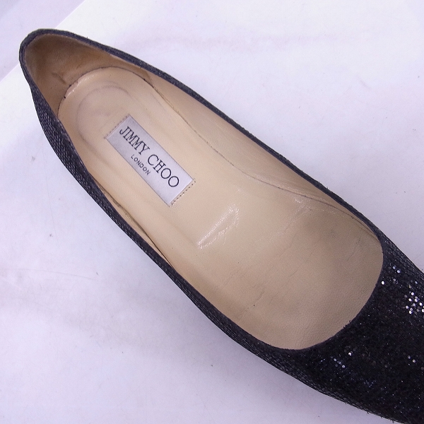 実際に弊社で買取させて頂いたJIMMY CHOO/ジミーチュウ バレエシューズ/36-1/2の画像 4枚目