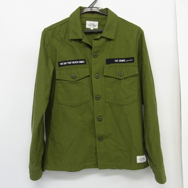 実際に弊社で買取させて頂いたCRIMIE/クライミー ミリタリーシャツジャケット オリーブ S