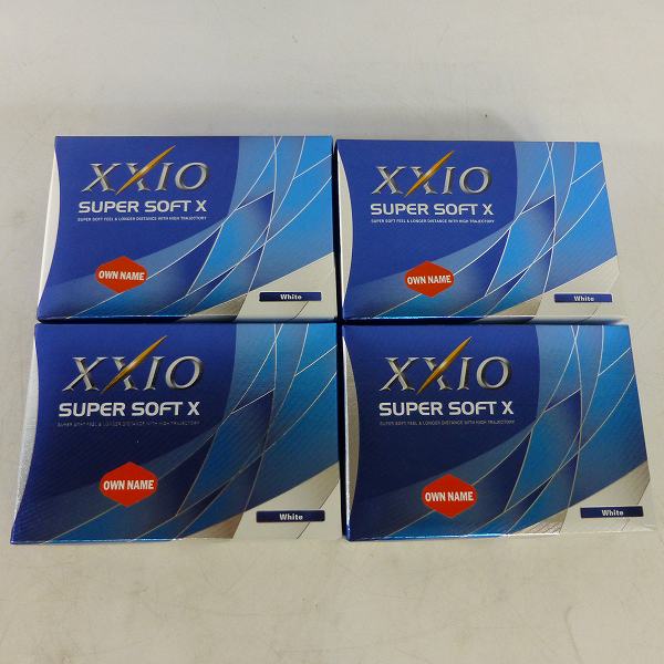 実際に弊社で買取させて頂いた【未使用:プリント入】Dunlop/ダンロップ ゴルフボール XXIO SUPER SOFT X 2ダース ホワイト