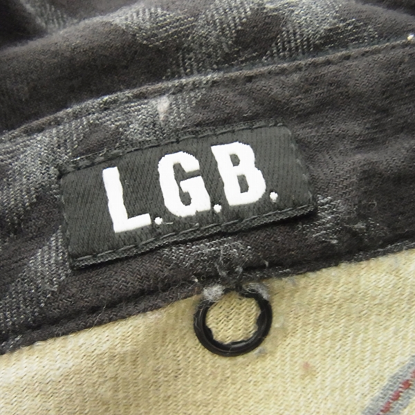 実際に弊社で買取させて頂いたLGB/ルグランブルー ウール混チェックシャツ SHIRT-G/TIPI/M 3405UM 1の画像 2枚目