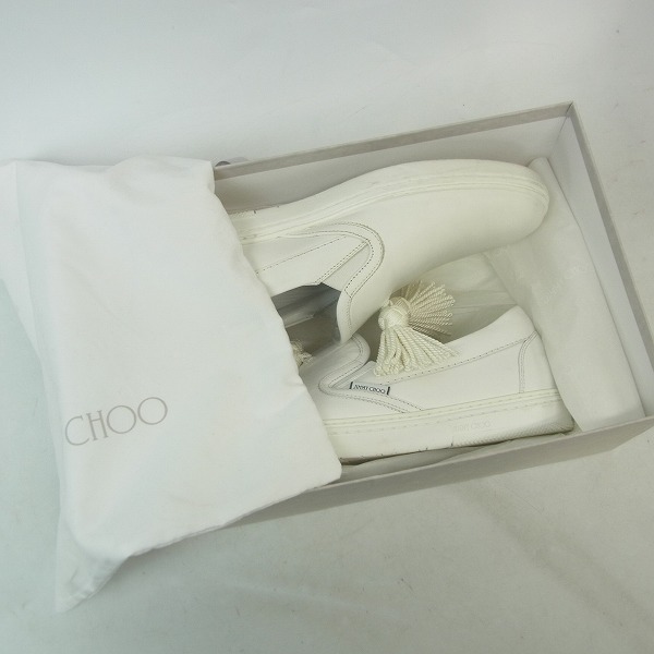 実際に弊社で買取させて頂いたJIMMY CHOO/ジミーチュウ GRIFFIN タッセルスリッポン/レザースニーカー 43の画像 7枚目