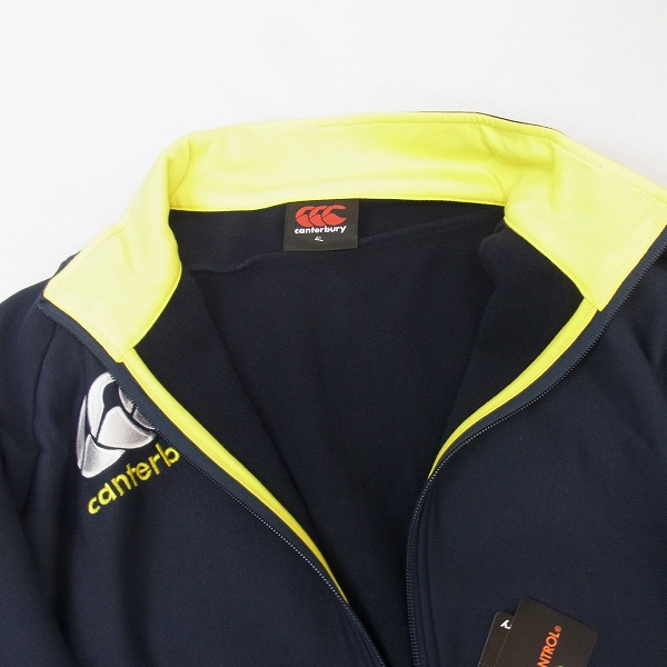 実際に弊社で買取させて頂いた【未使用】CANTERBURY/カンタベリー トレーニングスウェット ジャケット パンツ ネイビー 4L 2点セットの画像 3枚目