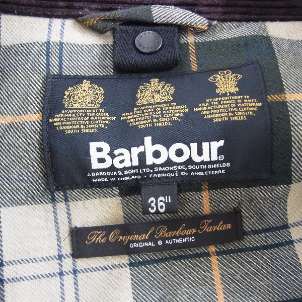 実際に弊社で買取させて頂いたBarbour/バブアー ビューフォート SL/スリムフィット ジャケット 36の画像 2枚目