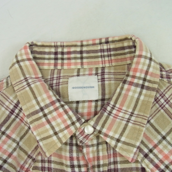 実際に弊社で買取させて頂いたGOODENOUGH/グッドイナフ チェックシャツの画像 4枚目