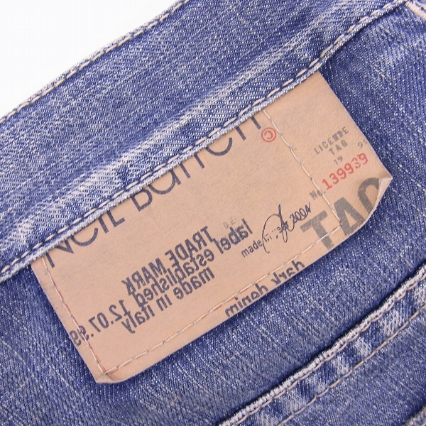 実際に弊社で買取させて頂いたNeil Barrett/ニールバレット ダメージ加工 ハーフデニムパンツ/32の画像 2枚目