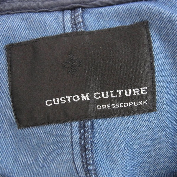 実際に弊社で買取させて頂いた【未使用】CUSTOM CULTURE/カスタムカルチャー デニム地切り替えし ジップ パーカー ジャケット/2の画像 2枚目