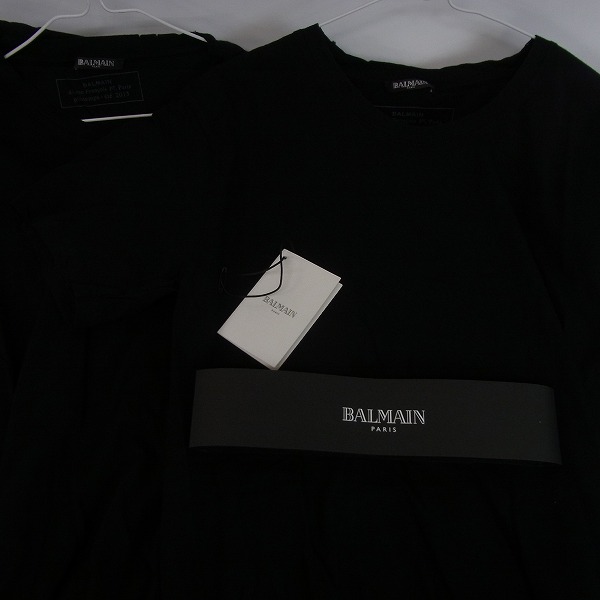 実際に弊社で買取させて頂いた【未使用】BALMAIN/バルマン ユーズド/ダメージ加工 3パック Tシャツ/Sの画像 8枚目