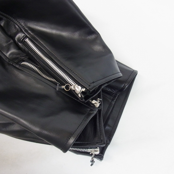 実際に弊社で買取させて頂いたeyefunny/アイファニー シングルレザーライダースの画像 4枚目