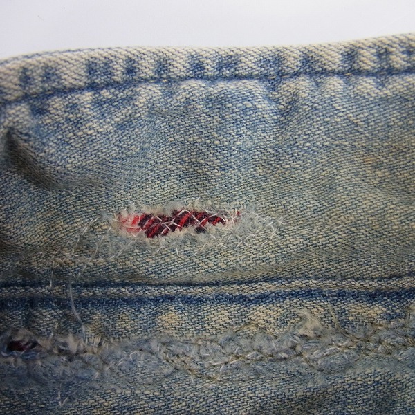 実際に弊社で買取させて頂いたBLUE BLUE/ブルーブルー ダメージ加工 デニム ウエスタンジャケット/2の画像 5枚目