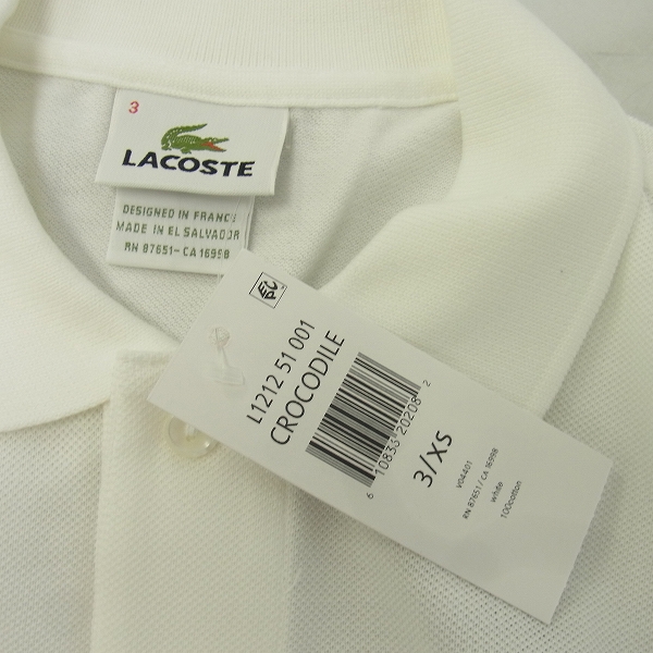 実際に弊社で買取させて頂いた【未使用】LACOSTE/ラコステ ポロシャツ/3の画像 7枚目