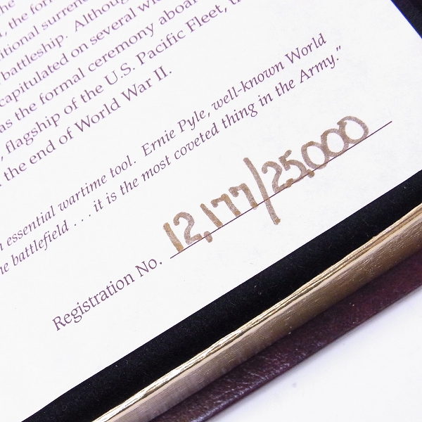 実際に弊社で買取させて頂いたZIPPO/ジッポー WORLD WARⅡ/第二次世界大戦 25000個限定 1995年製 の画像 7枚目