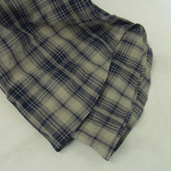 実際に弊社で買取させて頂いたFACTOTUM/ファクトタム チェック 半袖コットンシャツ/46の画像 6枚目