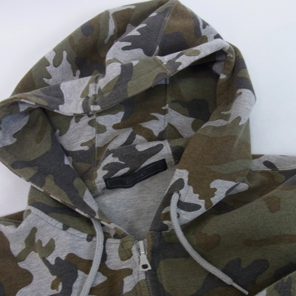 実際に弊社で買取させて頂いたSOPHNET/ソフネット 迷彩/カモフラ柄 ダブルジップパーカー Mの画像 4枚目