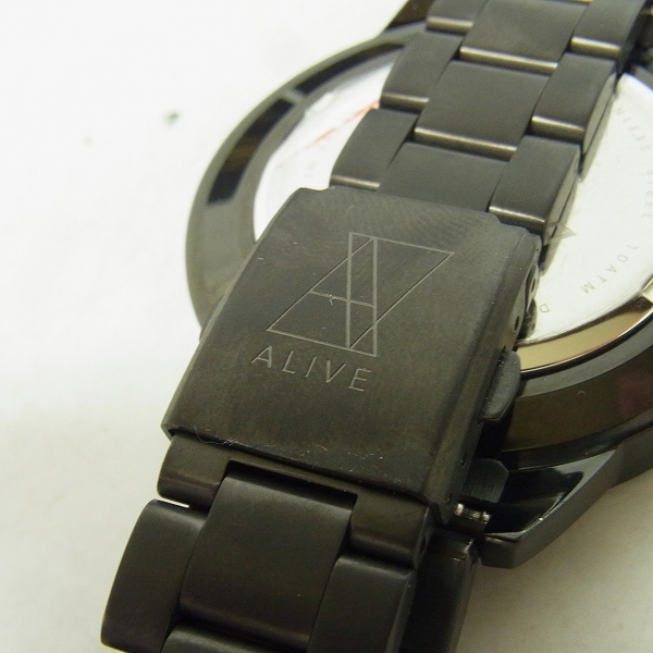 実際に弊社で買取させて頂いたALIVE ATHLETICS/アライブアスレティ 腕時計 クオーツ hhat578 ブラックの画像 5枚目