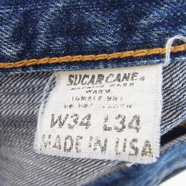 実際に弊社で買取させて頂いたSUGAR CANE シュガーケーン 1966モデル デニムパンツ 34の画像 3枚目