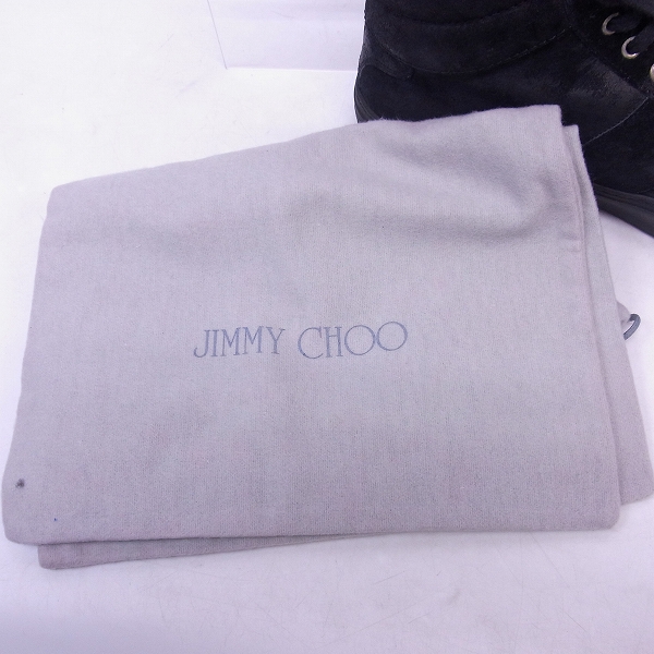 実際に弊社で買取させて頂いたJIMMY CHOO/ジミーチュウ ヌバック ハイカットスニーカー 42の画像 6枚目