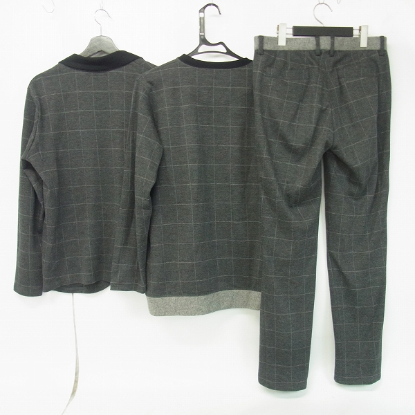 実際に弊社で買取させて頂いたVALLIS by FACTOTUM/ファクトタム ブロックチェック ジャケット/スウェット/パンツ セットアップ/46の画像 1枚目