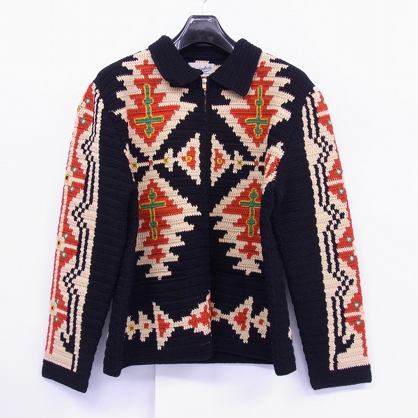 実際に弊社で買取させて頂いたTENDERLOIN/テンダーロイン 本店限定 T-COWICHAN ネイティブ柄フルジップカウチンニット/Sの画像 0枚目