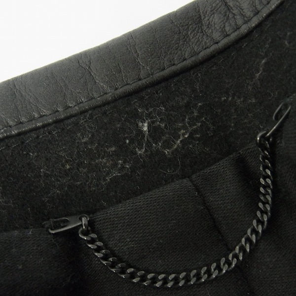 実際に弊社で買取させて頂いたDIESEL BLACK GOLD/ディーゼルブラックゴールド ラムレザー切替 テーラードジャケット/40の画像 6枚目