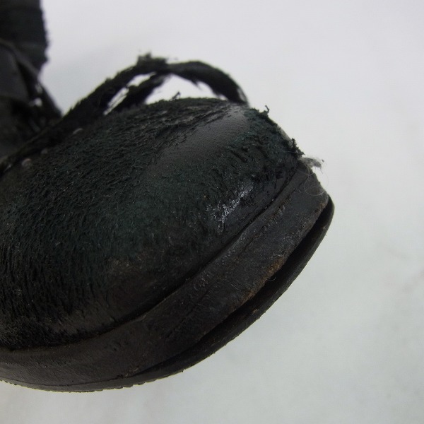 実際に弊社で買取させて頂いたHIROMU TAKAHARA/ヒロムタカハラ ダメージ加工/スタッズ ショートブーツ ブラック/41の画像 7枚目