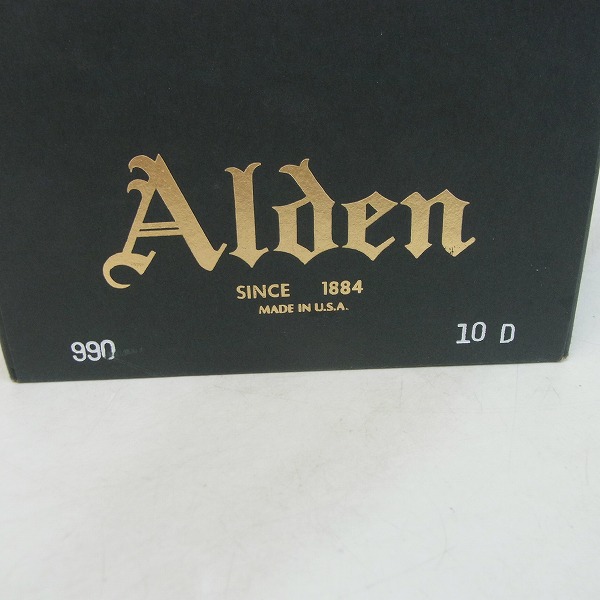 実際に弊社で買取させて頂いたAlden/オールデン コードバン プレーントゥ バーガンディ 990/10Dの画像 9枚目