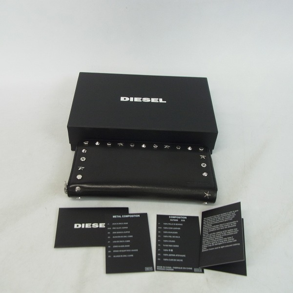 実際に弊社で買取させて頂いたDIESEL/ディーゼル スタッズ ラウンドファスナーウォレット/財布の画像 8枚目
