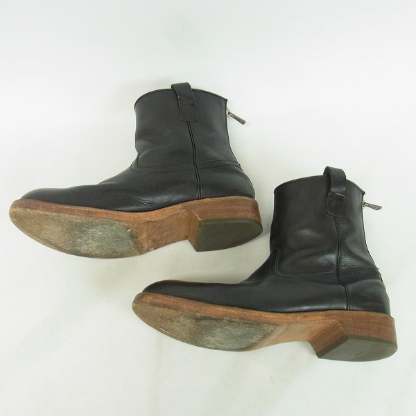 実際に弊社で買取させて頂いたM/エム レザー エンジニア ジップアップ ブーツ/10の画像 3枚目