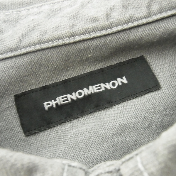 実際に弊社で買取させて頂いたPHENOMENON/フェノメノン 2014 AW ロング デザインシャツ M/38の画像 2枚目