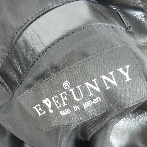 実際に弊社で買取させて頂いたeyefunny/アイファニー シングルレザーライダースの画像 2枚目