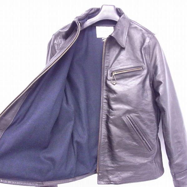 実際に弊社で買取させて頂いたSUGAR CANE/シュガーケーン HORSE HIDE SPORTS JACKET/ホースハイドスポーツジャケット SC80436/38の画像 2枚目