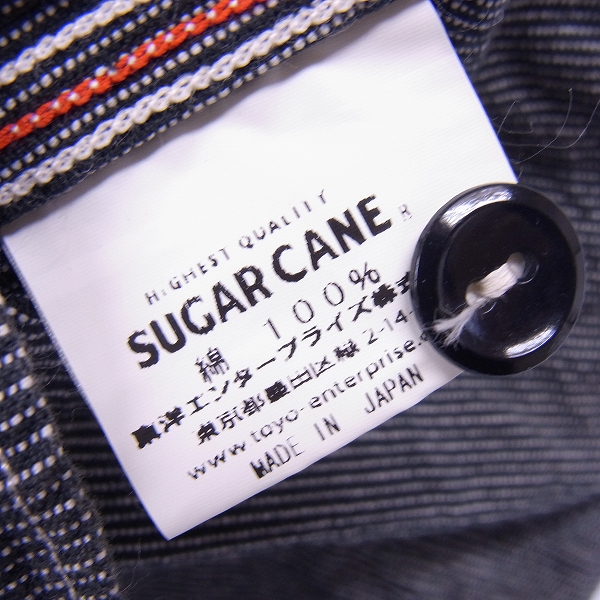 実際に弊社で買取させて頂いたSUGAR CANE/シュガーケーン 東洋 デニム ワークシャツ Mの画像 4枚目