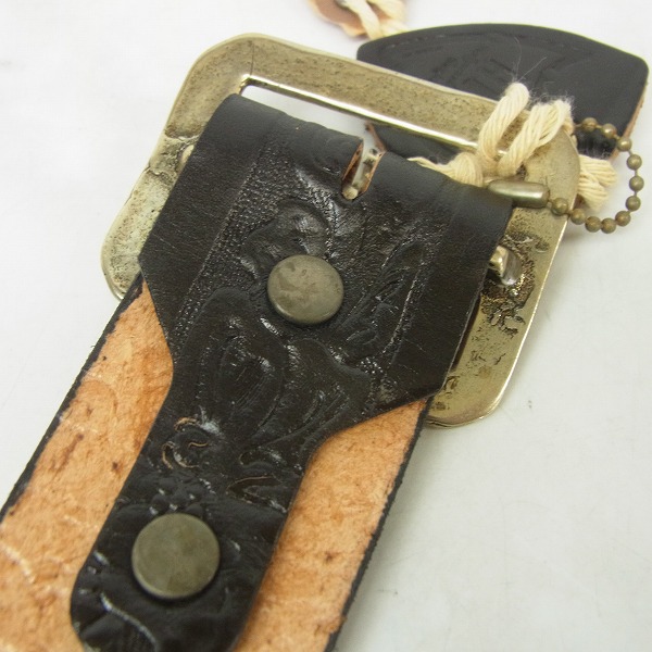 実際に弊社で買取させて頂いたTENDERLOIN×HTC×PORTER/テンダーロイン T-STUD BELT スタッズベルト ブラック×グリーン/32の画像 2枚目