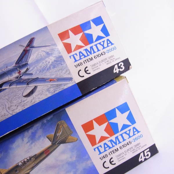 実際に弊社で買取させて頂いた【未組立】TAMIYA/タミヤ 1/48 百式司令部偵察機III型/ソビエト空軍 ミグ15 2点セットの画像 1枚目