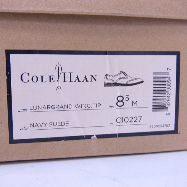 実際に弊社で買取させて頂いたCOLE HAAN/コールハーン ルナグランド ウイングチップ スエードレザー C10227/8.5の画像 7枚目