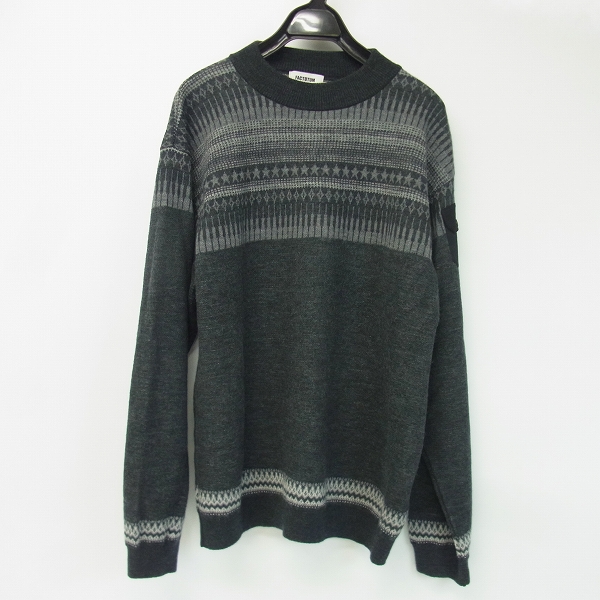 実際に弊社で買取させて頂いたFACTOTUM/ファクトタム ウール クルーネック ニットセーター/44