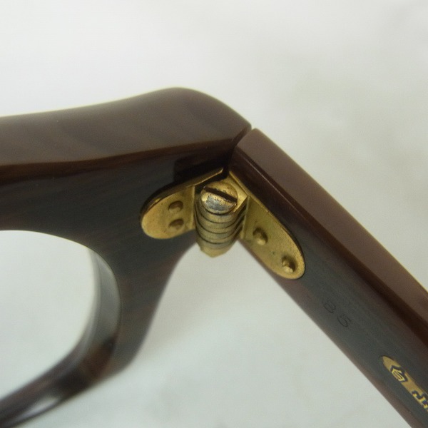 実際に弊社で買取させて頂いた白山眼鏡店/ハクサンメガネ フルリム/木目調 眼鏡/メガネフレームの画像 4枚目