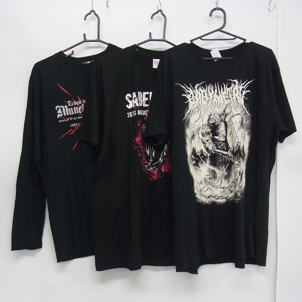 実際に弊社で買取させて頂いたBABYMETAL/LOUDNESS/SABER TIGER バンドTシャツ L/XL 計3点セット