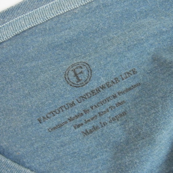 実際に弊社で買取させて頂いたFACTOTUM UNDERWEAR LINE/ファクトタム ヘンリーネック カットソー/44の画像 2枚目