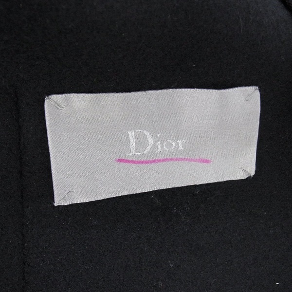 実際に弊社で買取させて頂いたDior Homme/ディオールオム 06AW エディ期 メルトンウール ロング ダッフルコート 50の画像 2枚目