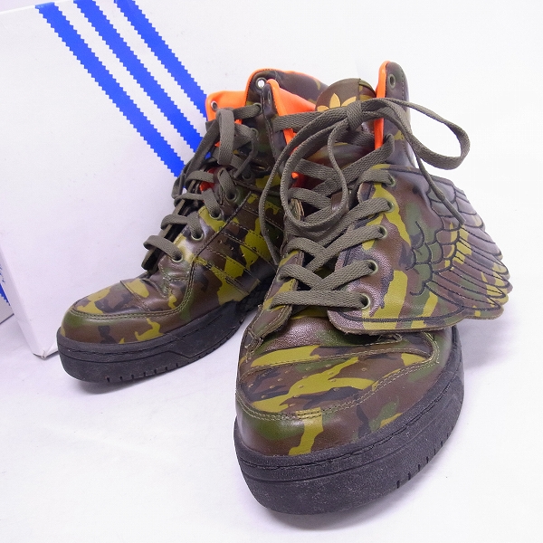 実際に弊社で買取させて頂いたadidas/アディダス×Jeremy Scott/ジェレミースコット WINGS カモ オレンジ G50726/28.5の画像 0枚目