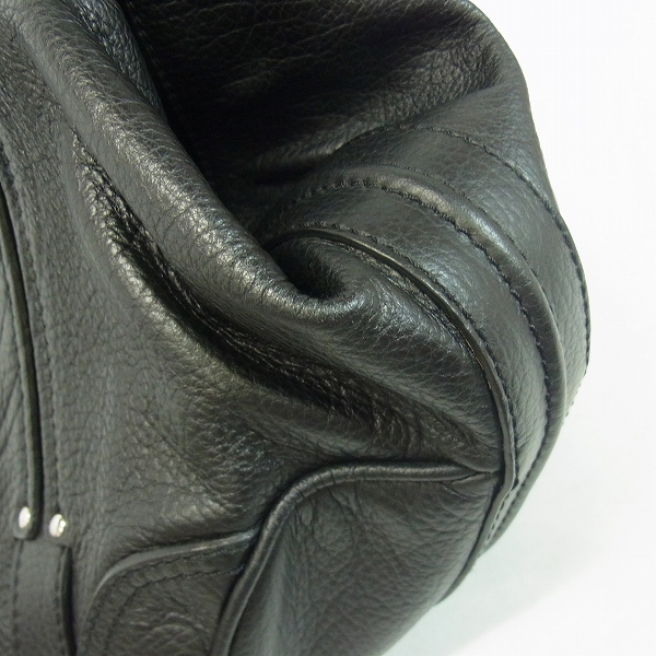 実際に弊社で買取させて頂いたCELINE/セリーヌ 型押し ファントム スクエアハンドバッグ/トートバッグ ブラック 160583IGRの画像 7枚目