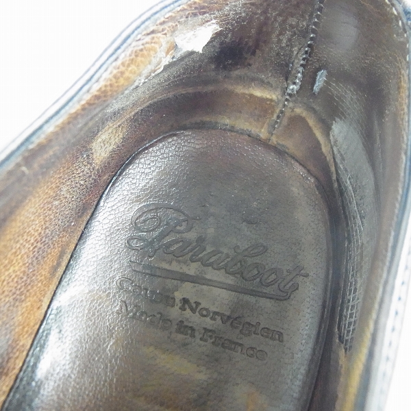 実際に弊社で買取させて頂いたPARABOOT/パラブーツ CHAMBORD/シャンボード Uチップ レザー 710710/7.5の画像 5枚目