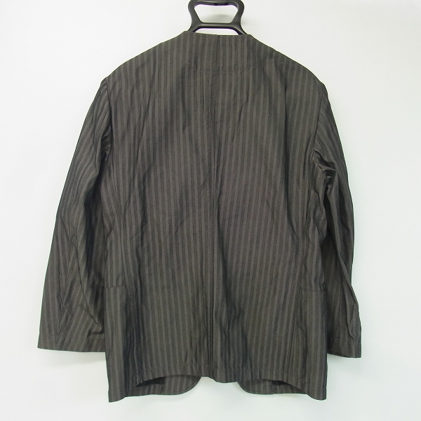 実際に弊社で買取させて頂いたFACTOTUM/ファクトタム ストライプ 1Bノーカラージャケット/46の画像 1枚目
