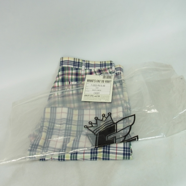実際に弊社で買取させて頂いた【未使用】FAT/エフエーティー チェック CADDY コットンハーフパンツ/FATの画像 6枚目